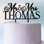 Personalized Mr & Mrs Wedding Cake Topper