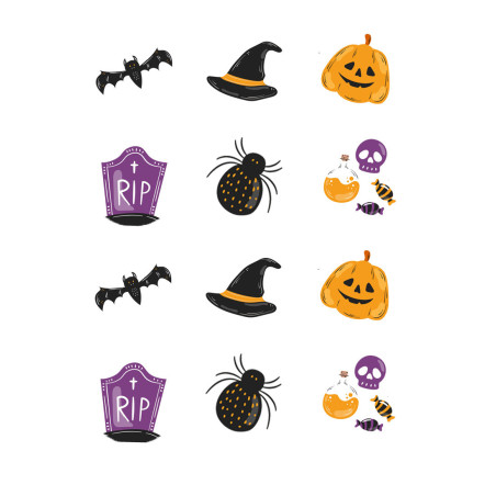 12 Halloween edible discs