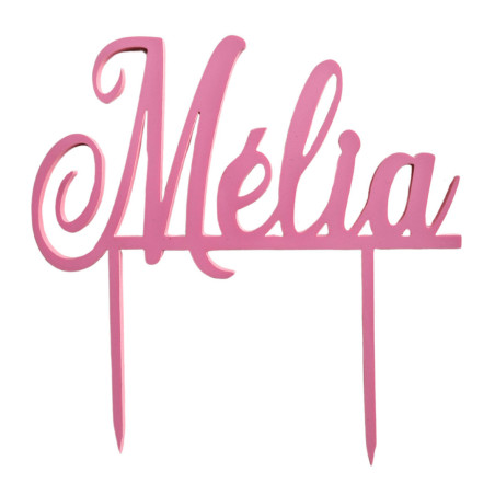 Personalized Cake Topper Pink First Name