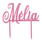 Personalized Cake Topper Pink First Name