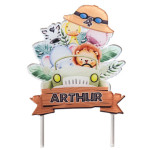 customizable safari cake topper
