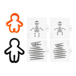 set contents: cookie cutter and halloween stencil