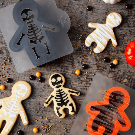 cookie and set cookie cutter and halloween stencil
