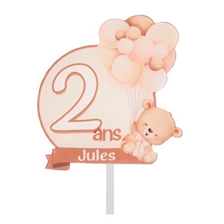 teddy bear cake topper