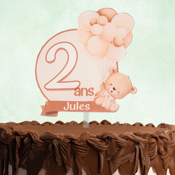 baby bear cake topper