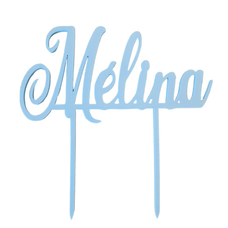 Personalized Cake Topper Blue First Name