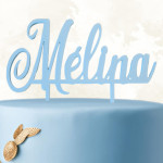 Personalized Cake Topper Blue First Name