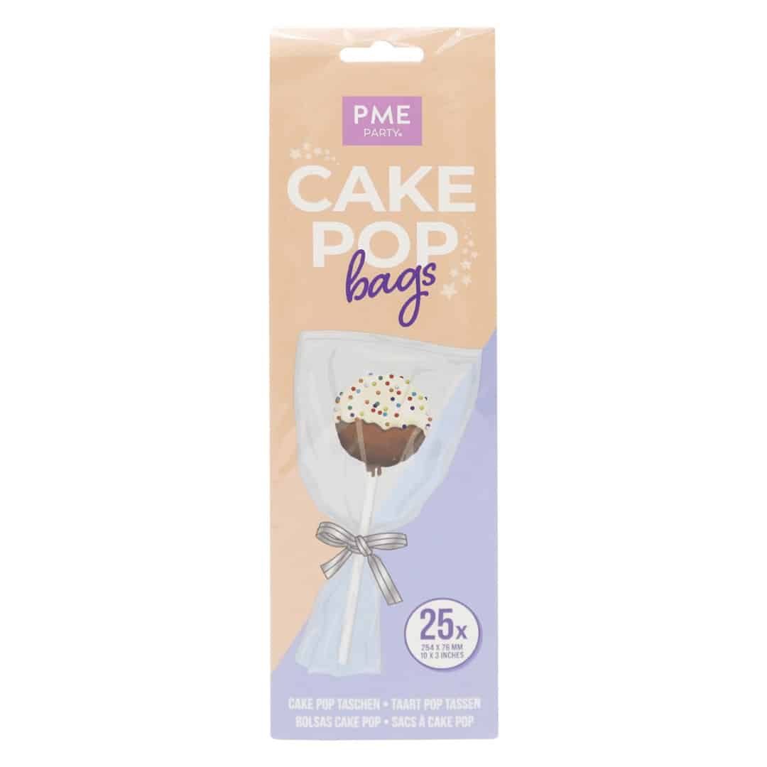 25 transparent cakepop bags with ribbon