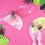 25 transparent cakepop bags with ribbon
