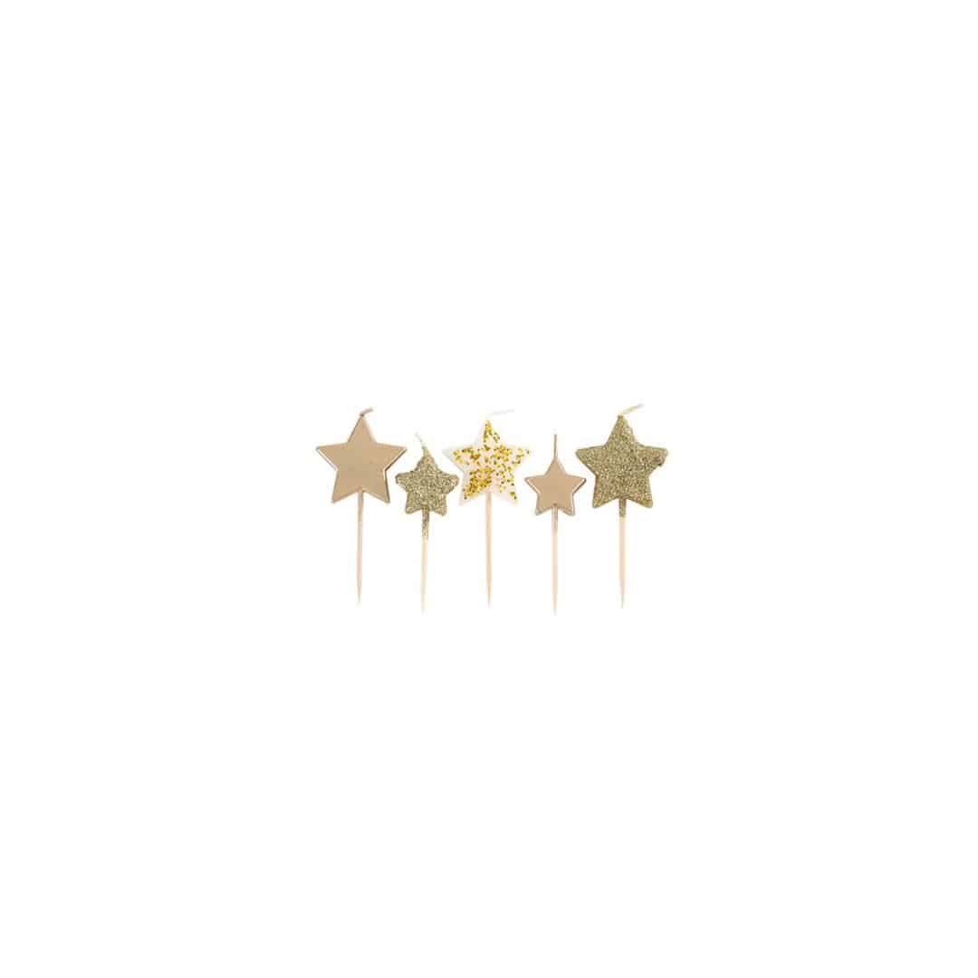 Golden star candles