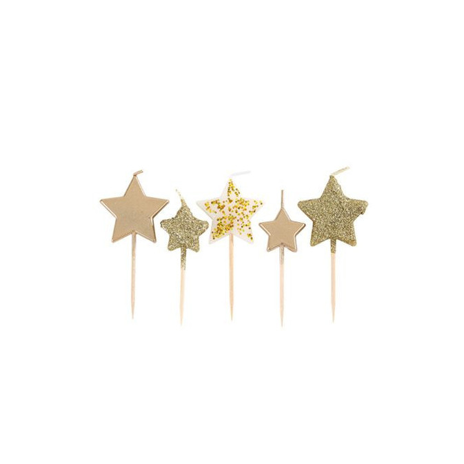 Golden star candles