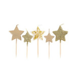 Golden star candles