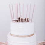 10 giant rose gold candles