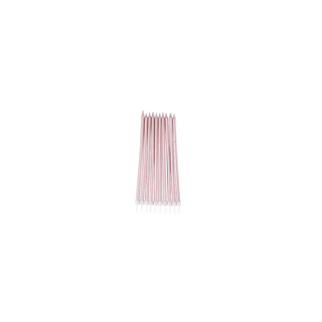 10 giant rose gold candles