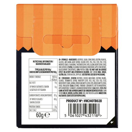 details and ingredients of the cemetery sprinkles pme