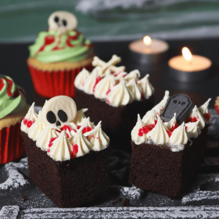 decorated halloween cupcake