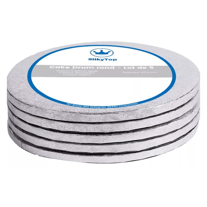 Round Cake Drum set of 5 - size of your choice