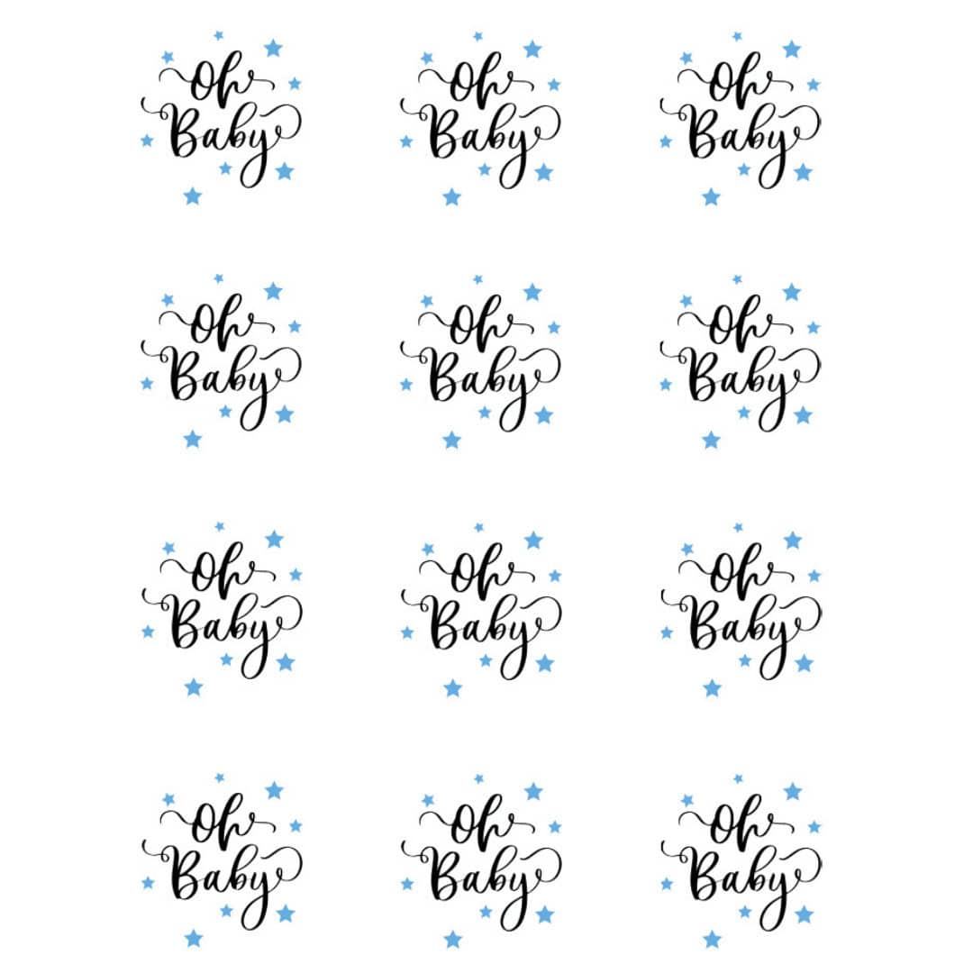 12 Oh baby blue sugar discs