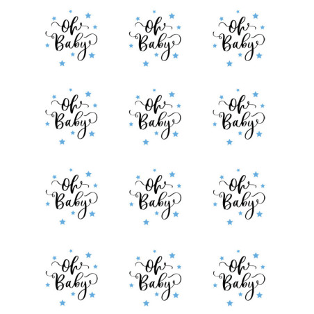 12 Oh baby blue sugar discs