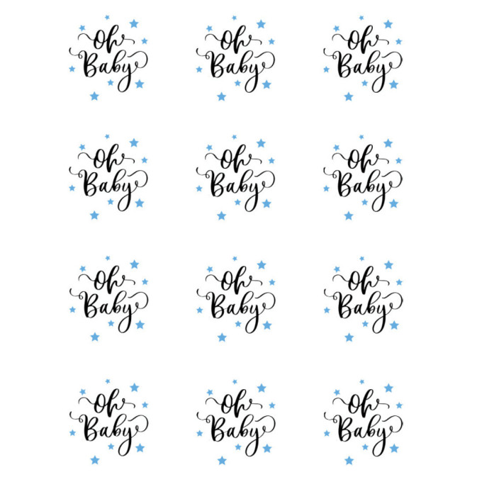 12 Oh baby blue sugar discs