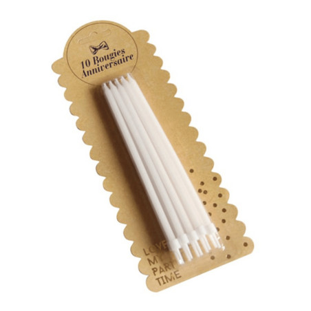 10 giant white candles
