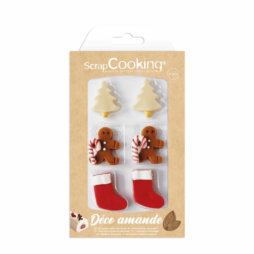6 Christmas decorations made from almond paste