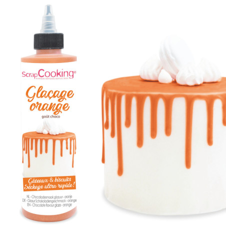cake design and orange icing