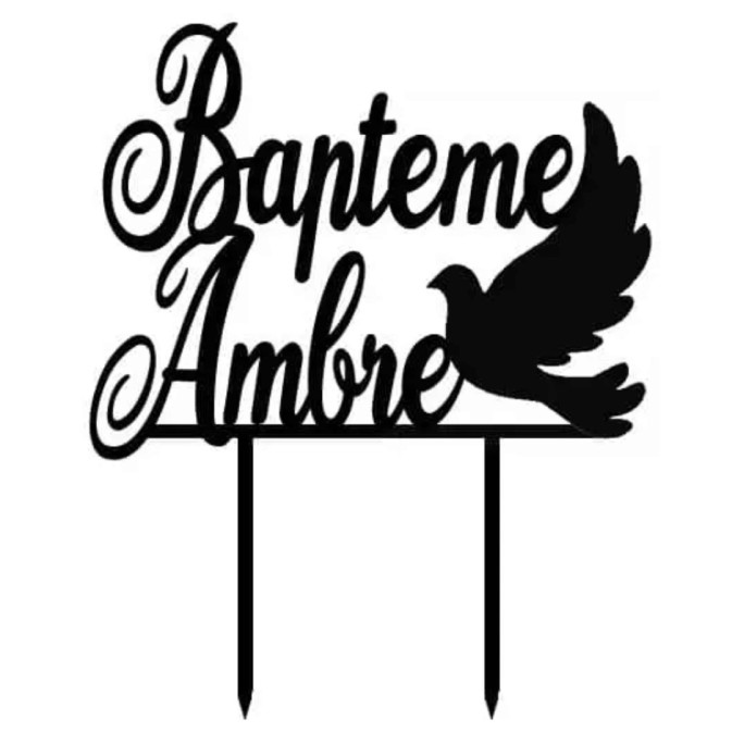 personalized baptism topper