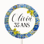 Customizable Amalfi cake topper