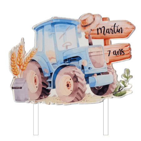 customizable tractor cake topper