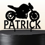 Personalized Motorcycle Cake Topper - Cake decoration