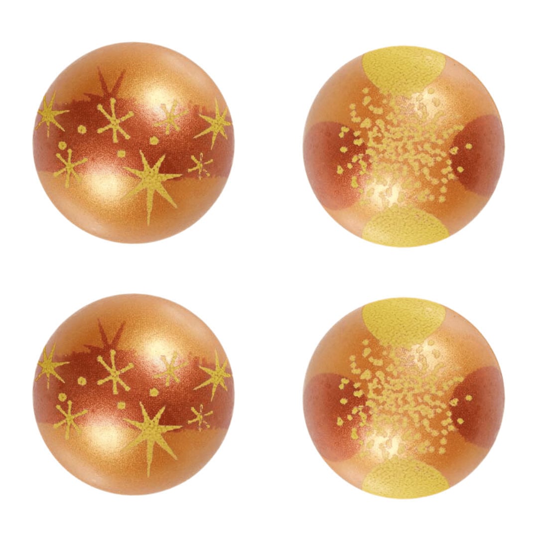Copper chocolate balls with white chocolate