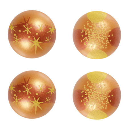 Copper chocolate balls with white chocolate