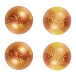 Copper chocolate balls with white chocolate