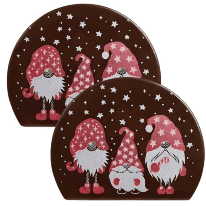 two Christmas dwarf log tips
