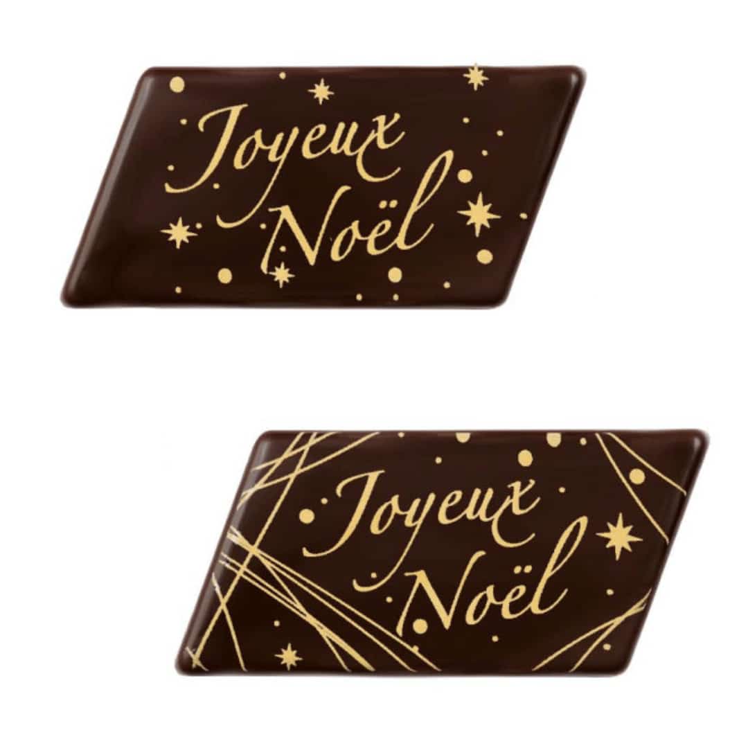 2 Merry Christmas chocolate biases