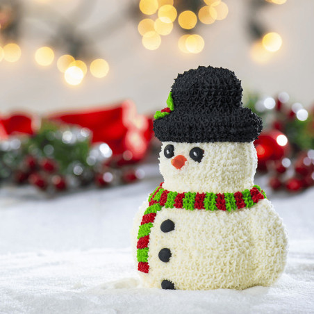 3d white snowman