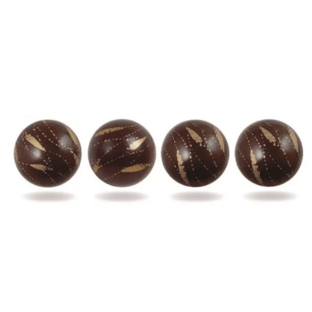 Chocolate ball for decorative log - set of 4