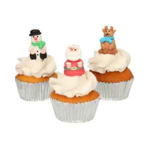 3 3D Christmas sugar figures