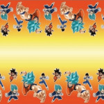 dragon ball birthday tablecloth details