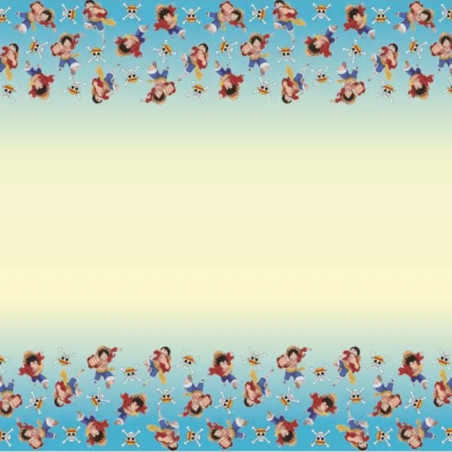 One piece birthday tablecloth detail