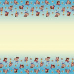 One piece birthday tablecloth detail