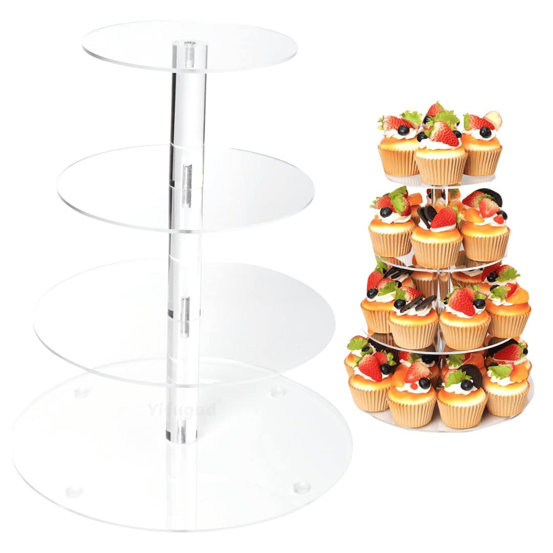 4-tier round display stand