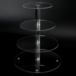 Empty 4-tier round display stand