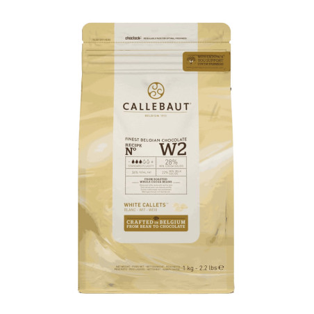 Calleabaut White Chocolate Pebbles 1kg OR 2.5 Kg