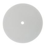 round perforated white wooden tray