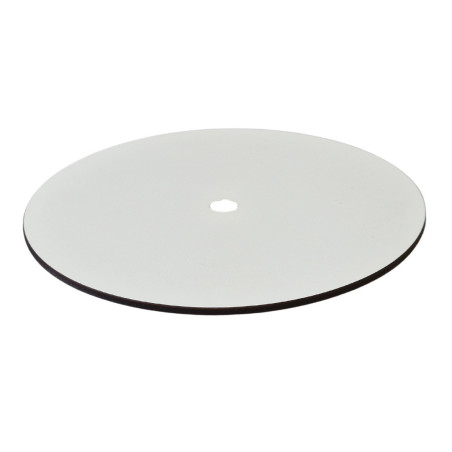 Round wooden tray with holes