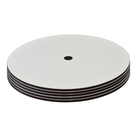 Round wooden tray with holes, set of 5