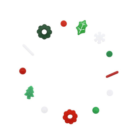 different christmas sugar decorations