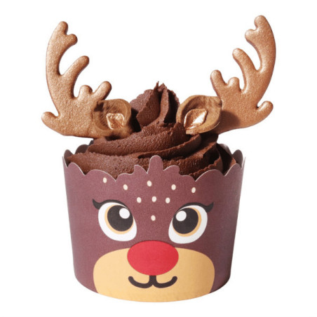 christmas reindeer cupcake